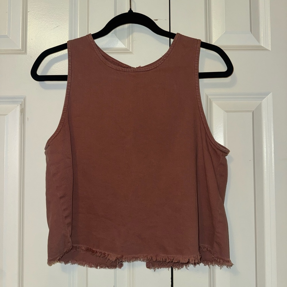 Aerie Dusty Rose Denim Tank Top